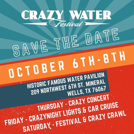 A vendor at the Crazy Water Festival